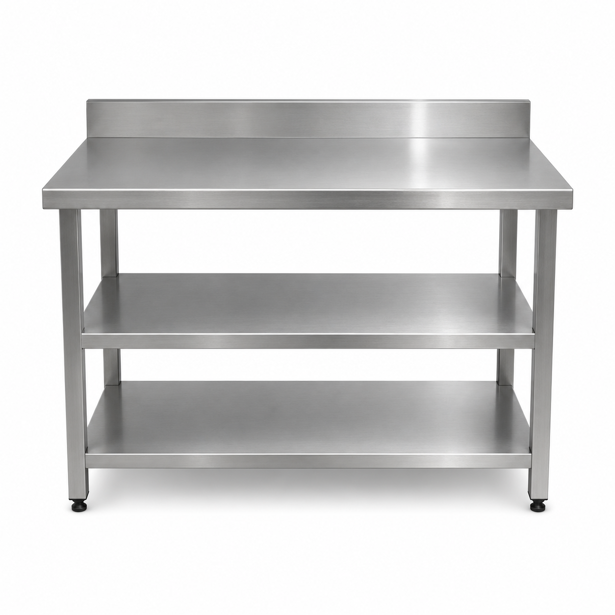 Stainless steel tables for commercial kitchens